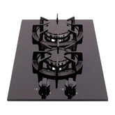 30cm Black Gas Hob 2 Burner - SIA BGH30BL - London Houseware - 2